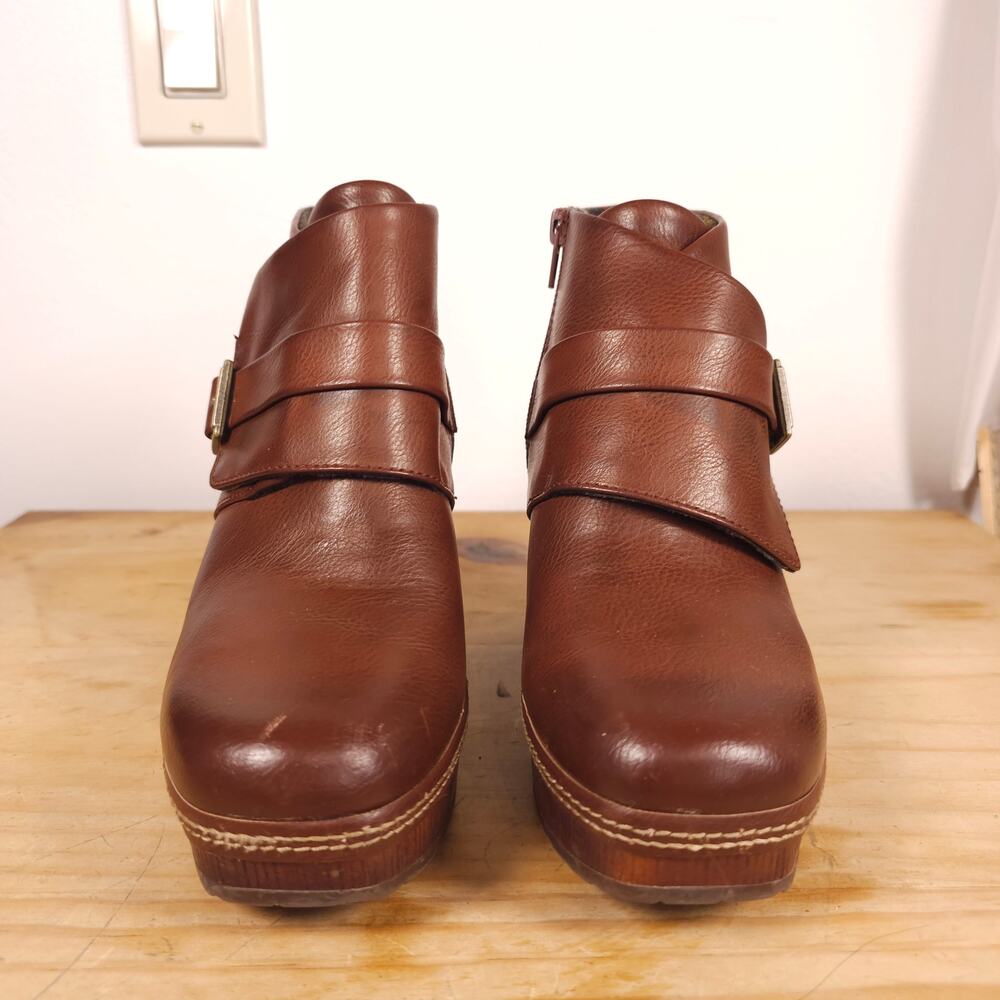 Korks Stacey Platform Ankle Boots Brown Sz 6 - Picture 3 of 11